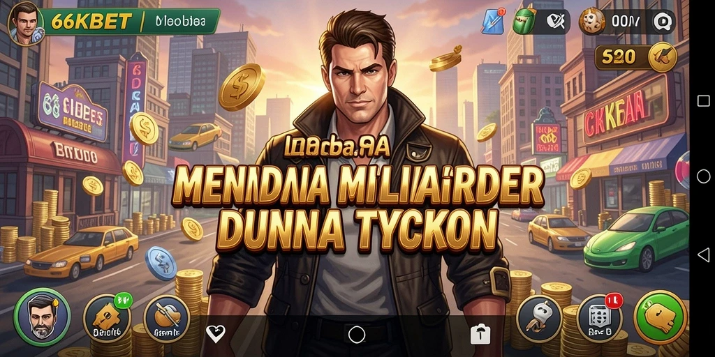 Screenshot utama 66KBET menampilkan gameplay Tycoon yang seru.