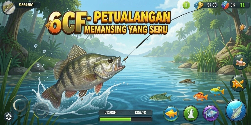 Tangkapan ikan besar dalam gameplay 6CF yang mengasyikkan.