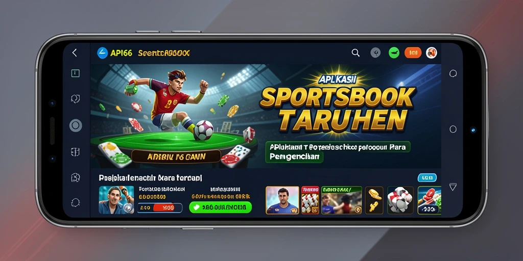 Tampilan utama API66 menampilkan berbagai opsi taruhan dan hasil olahraga.