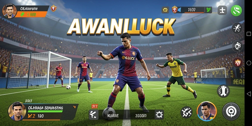 Tampilan gameplay seru dan kompetitif AWANLUCK dengan teman-teman.
