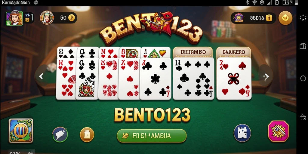 Screenshot yang menampilkan keseruan gameplay Domino BENTO123.
