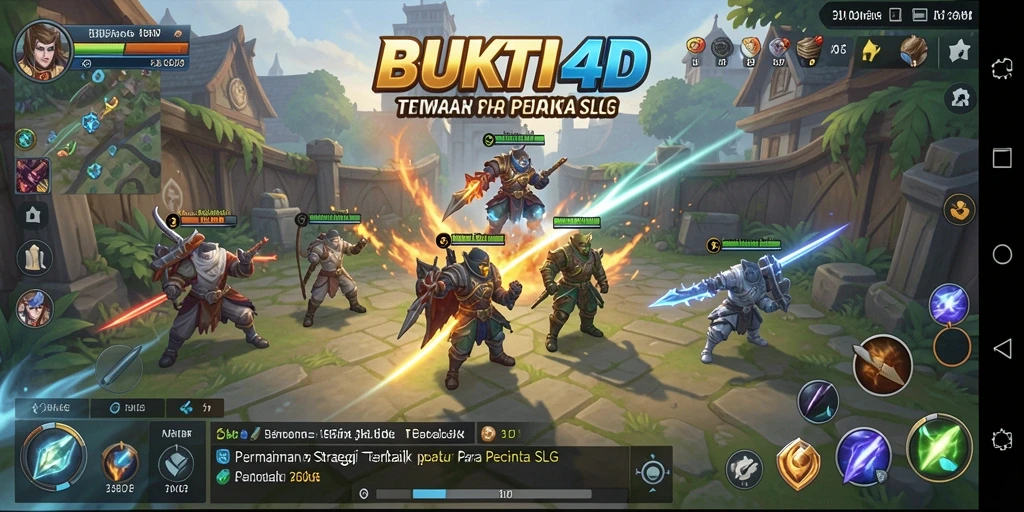 Tangkapan layar utama BUKTI4D yang menampilkan pertarungan strategi yang mendebarkan.