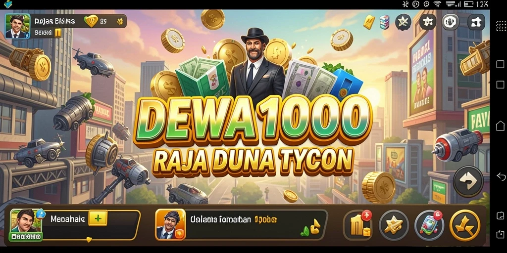 Screenshot DEWA1000 menampilkan gameplay seru Tycoon.