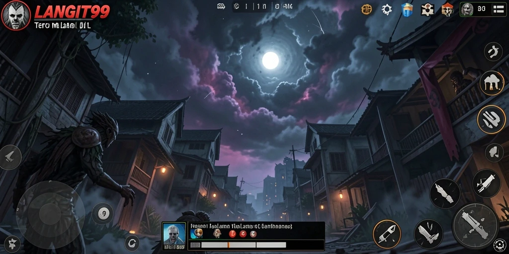 Screenshot gameplay menampilkan suasana kelam di LANGIT99.
