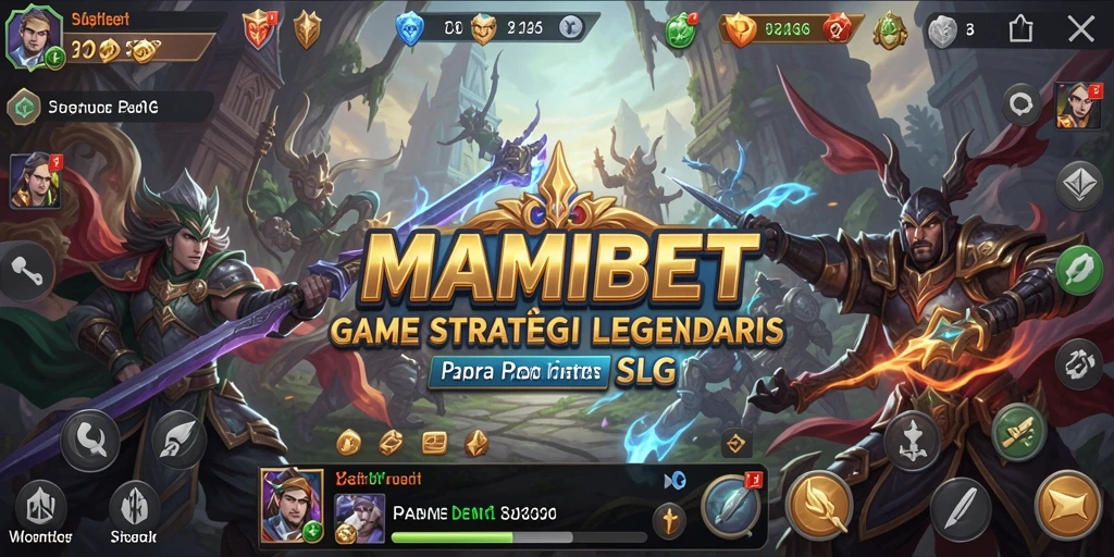 Screenshot MAMIBET menunjukkan pertempuran epik dalam gameplay SLG.