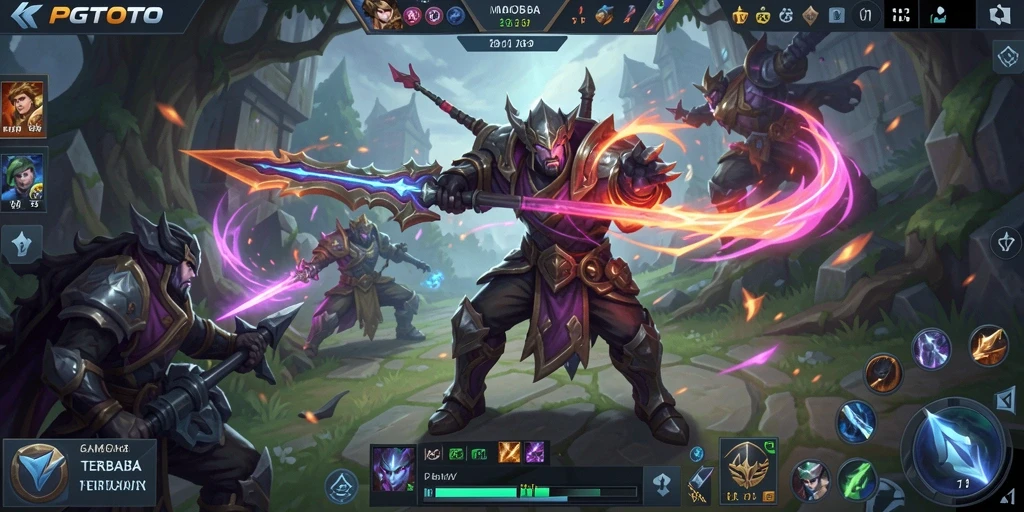 Tampilan intens gameplay PGTOTO dalam pertempuran tim.