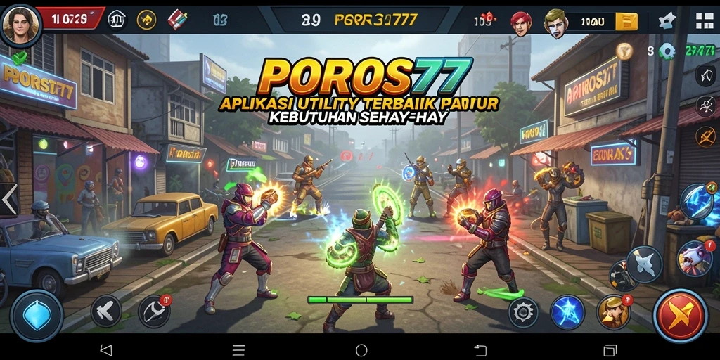 Tampilan antarmuka POROS77 yang menarik dan fungsional.