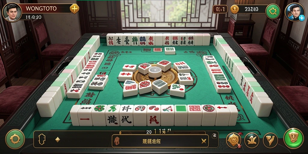 Tampilan gameplay seru dalam WONGTOTO yang menampilkan Mahjong.